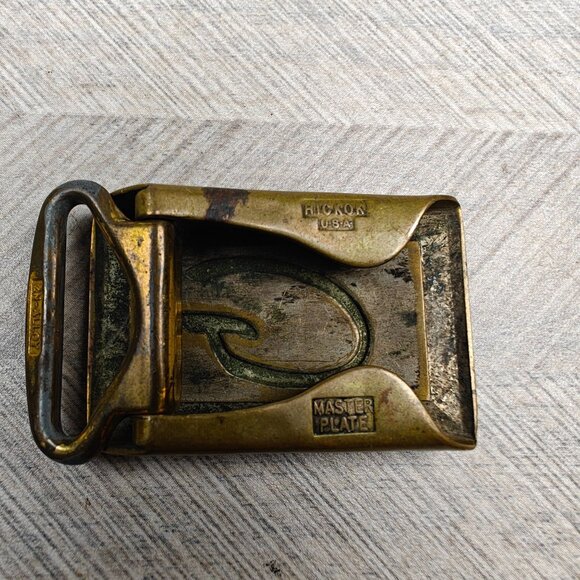 Vintage Hickok USA Art Deco Monogram Letter G Belt Buckle Zn Alloy Master Plate - Picture 4 of 5